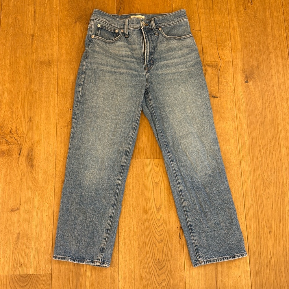 Madewell the perfect vintage straight jean, 28P (28 petite) medium wash
